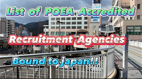 poea acredited agency for japan|Japan .